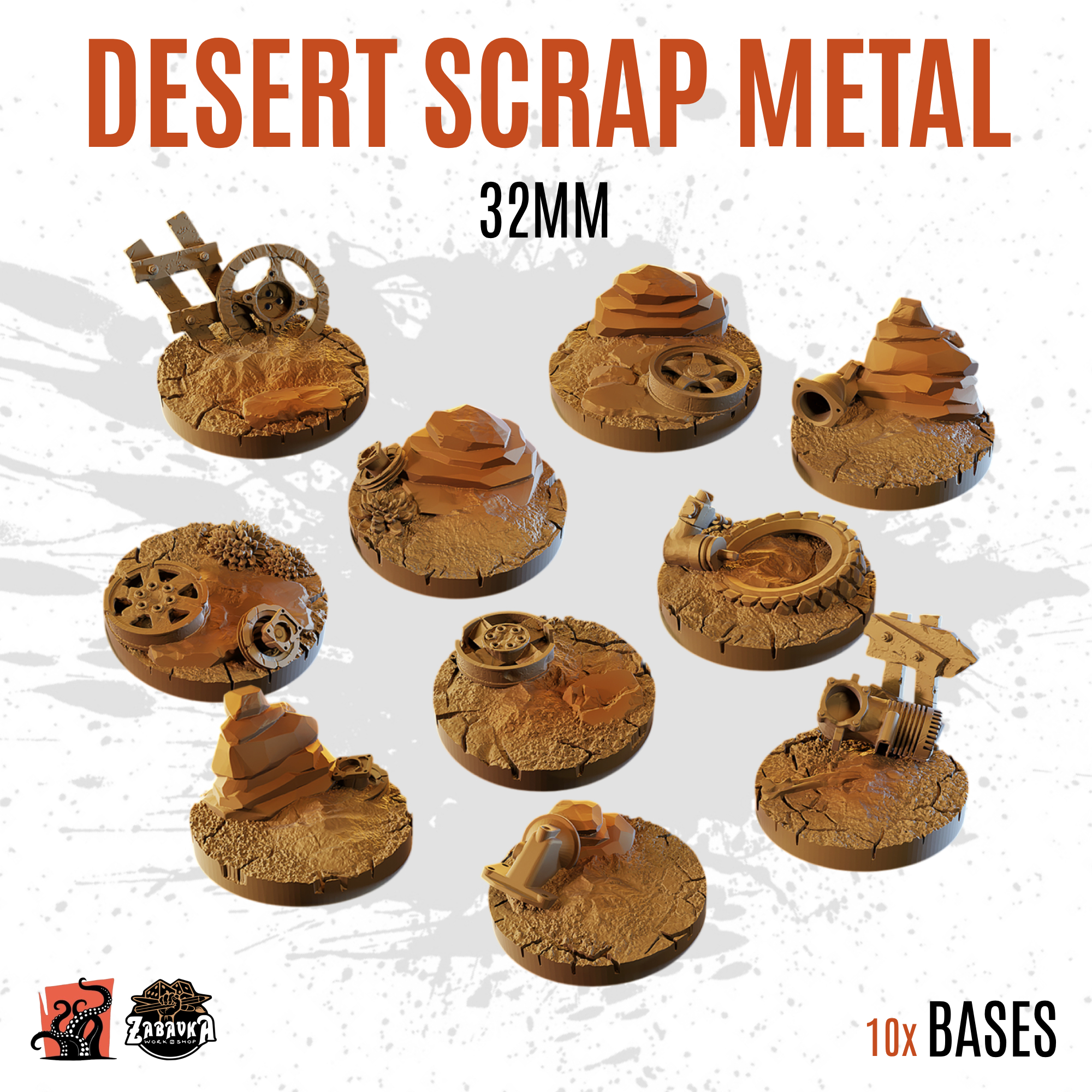 Desert Scrap Metal - 32mm base (10uds)