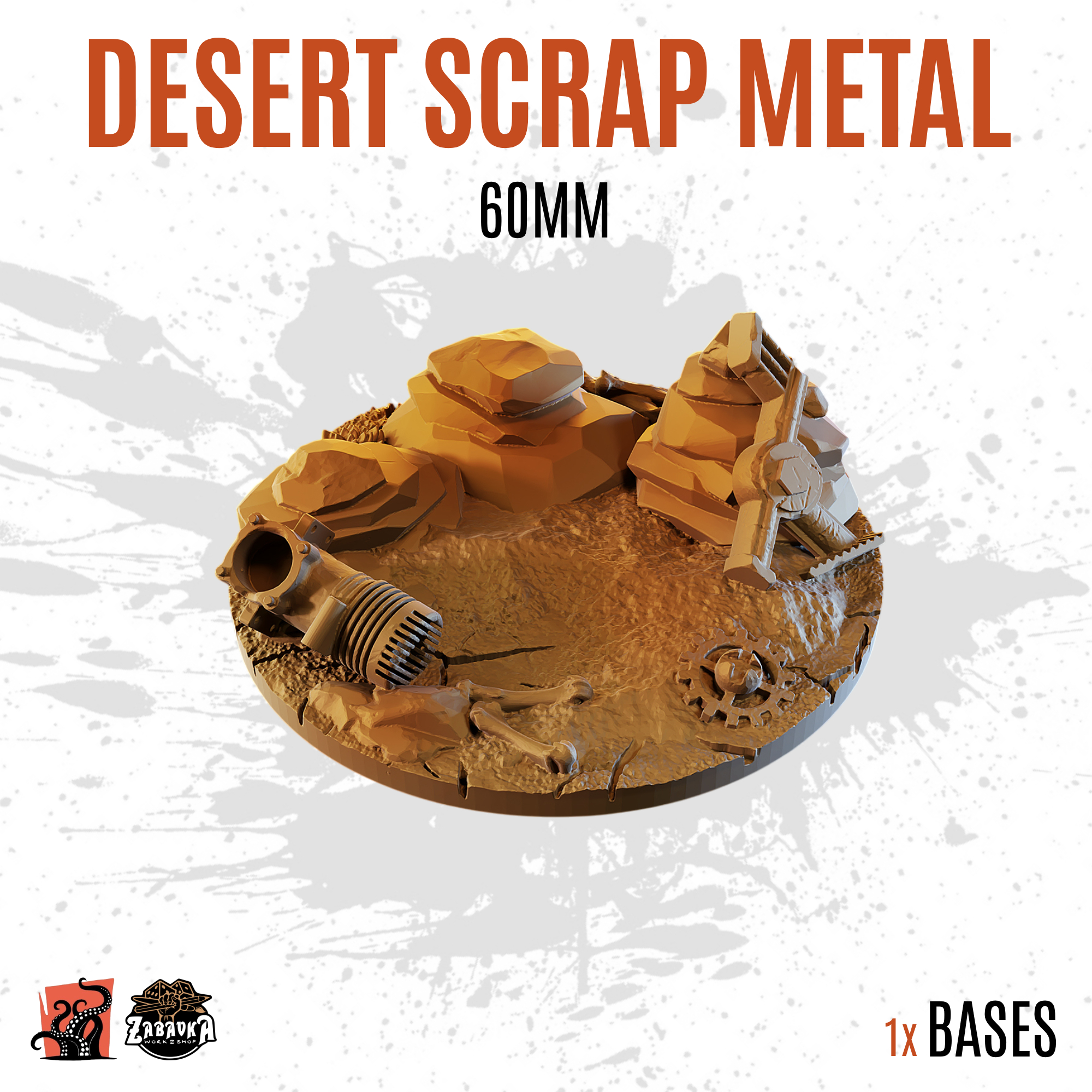 Desert Scrap Metal - 60mm base (1ud)