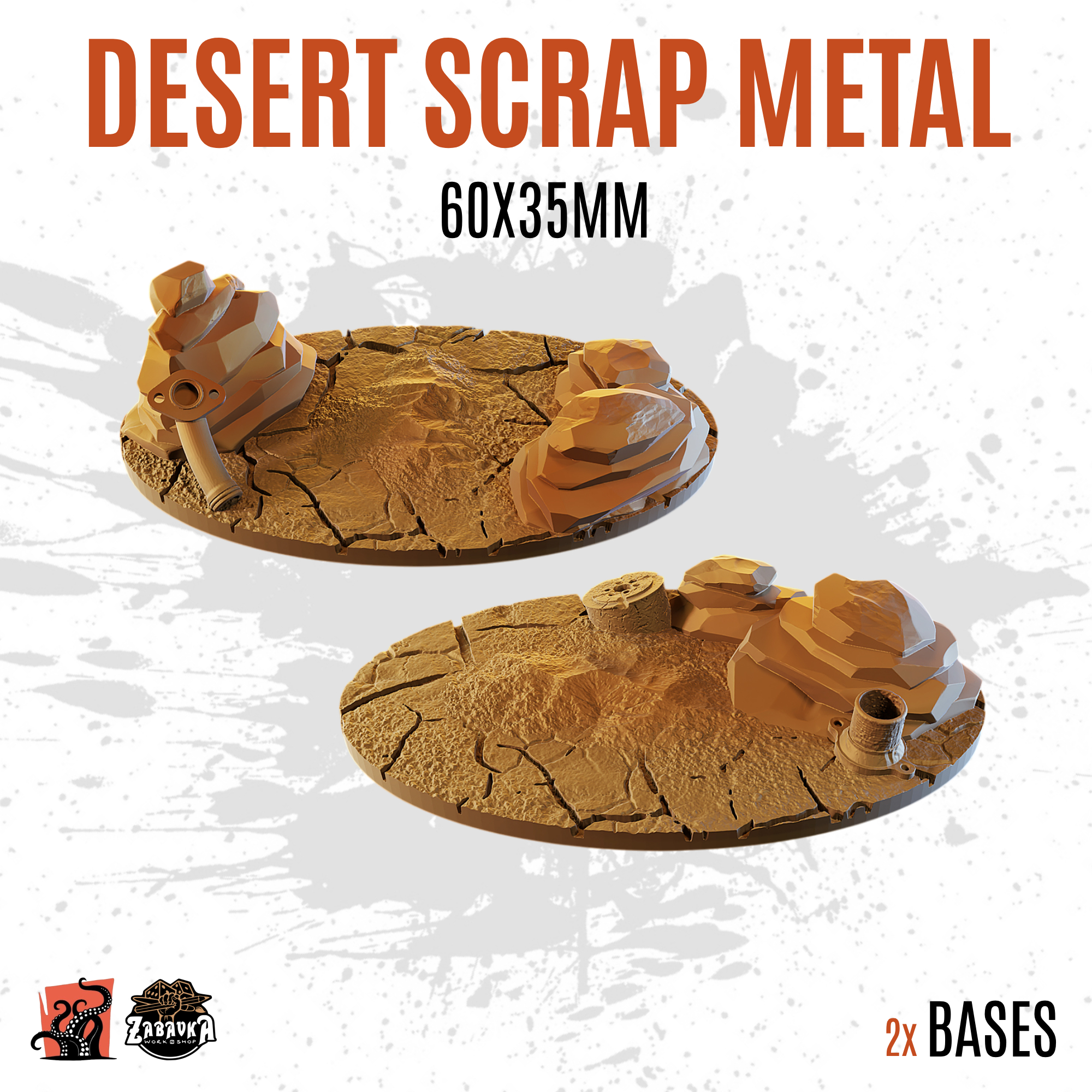 Desert Scrap Metal - 60x35mm oval base (2uds)