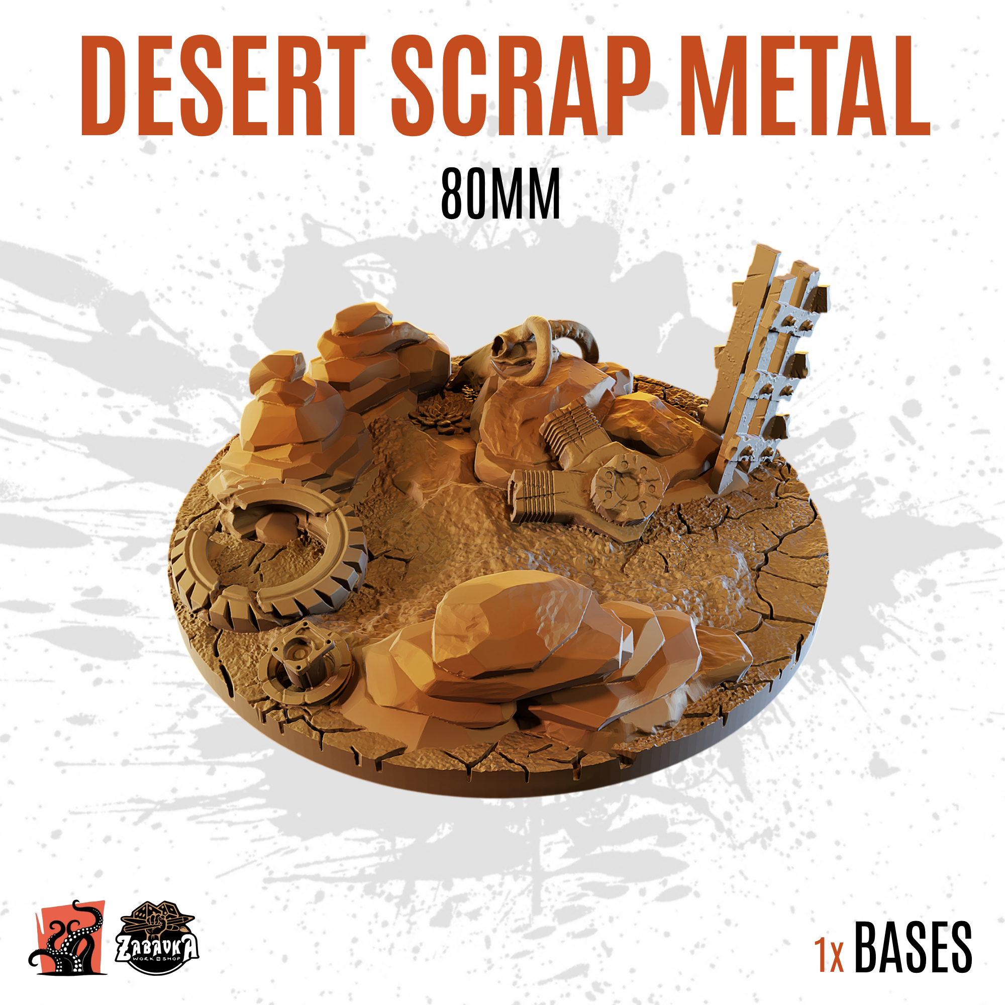 Desert Scrap Metal - 80mm base (1ud)