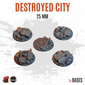 Destroyed City - 25mm base (5uds)