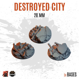 Destroyed City - 28mm base (3uds)