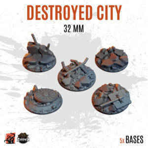 Destroyed City - 32mm base (5uds) V1
