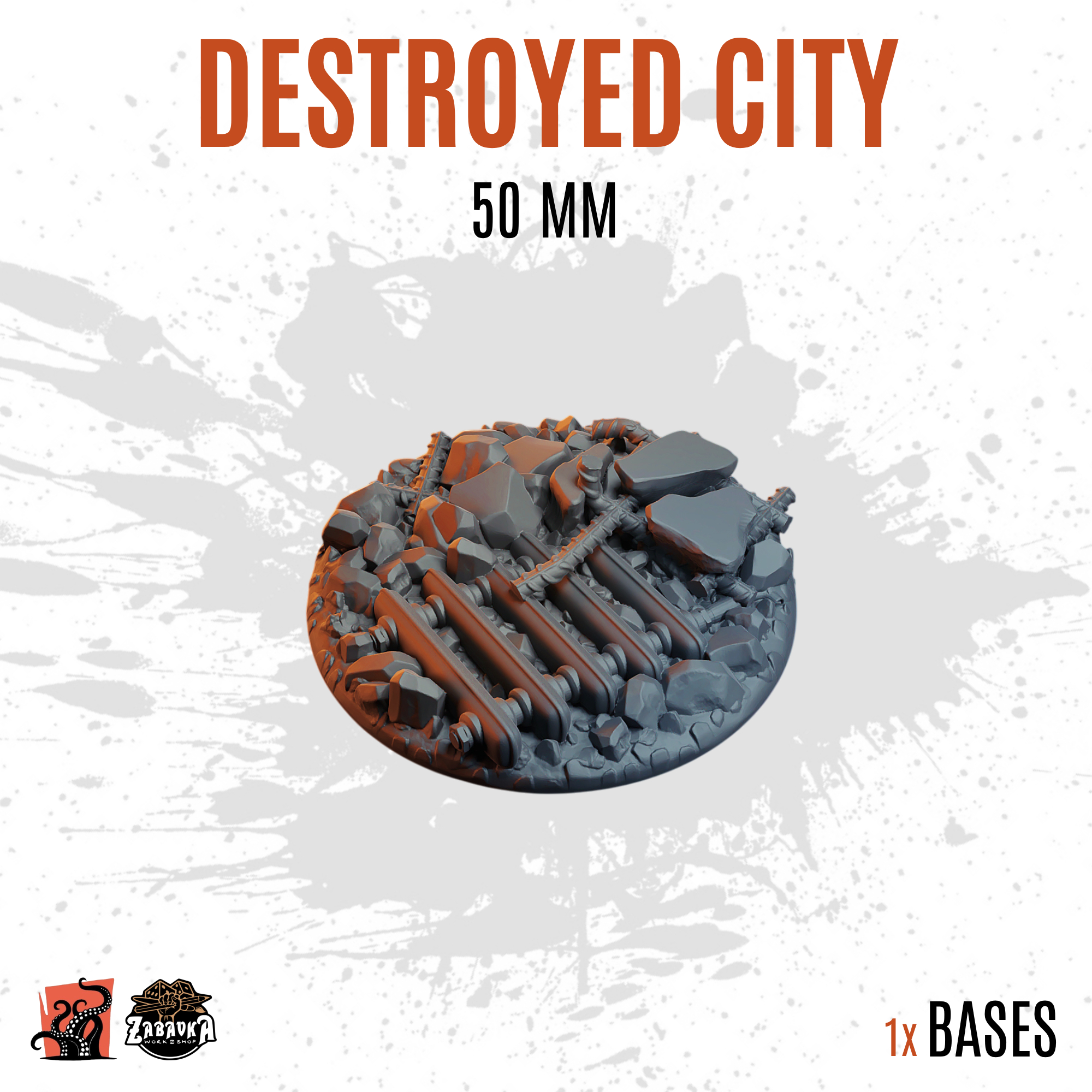 Destroyed City - 50mm base (1ud)