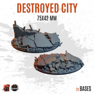 Destroyed City - 75x42mm oval base (2uds)