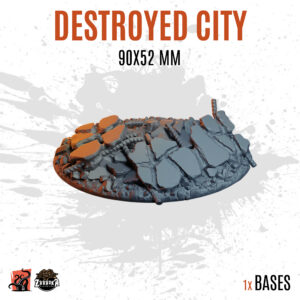 Destroyed City - 90x52mm oval base (1ud)
