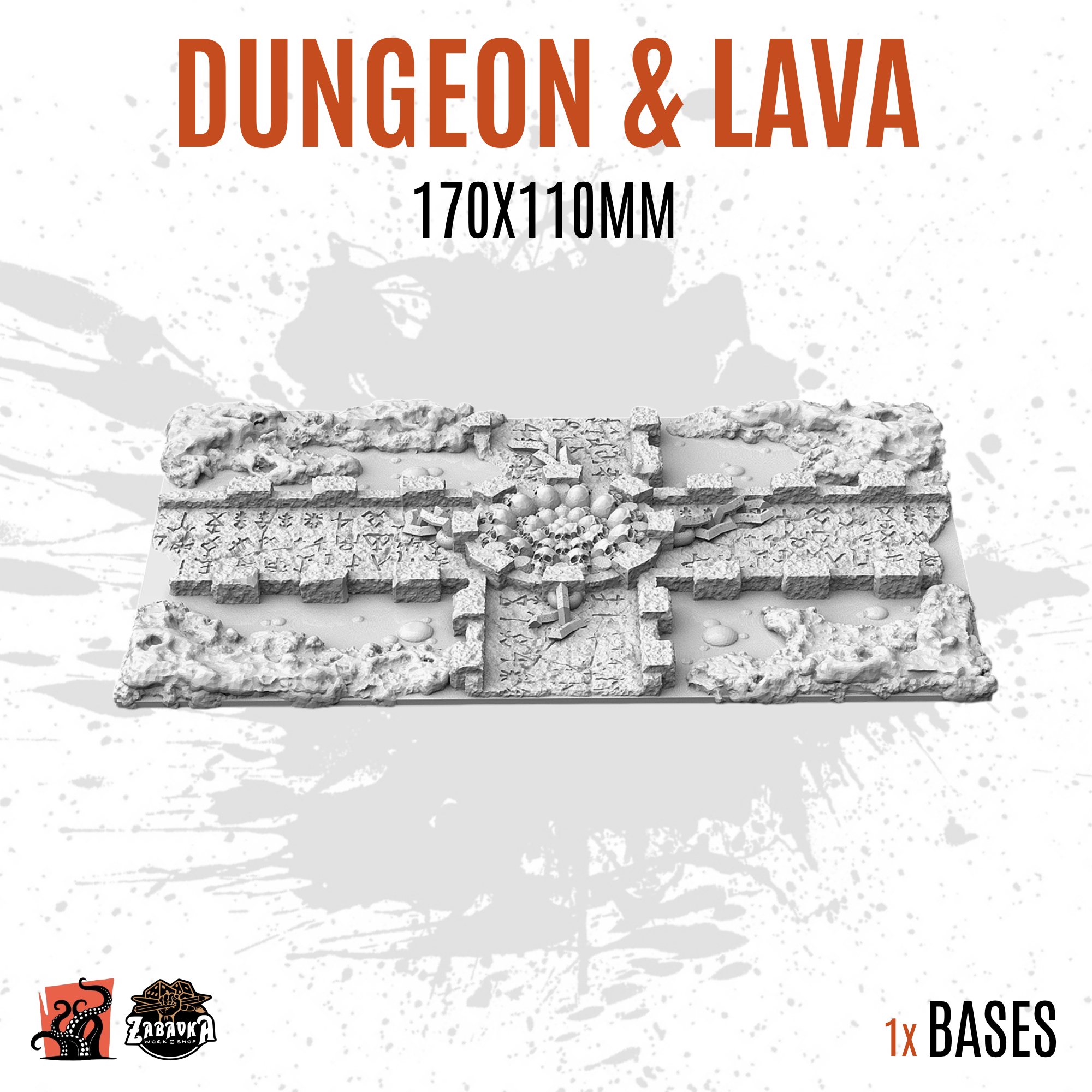 Dungeon & Lava - 170x110mm square base (1ud)