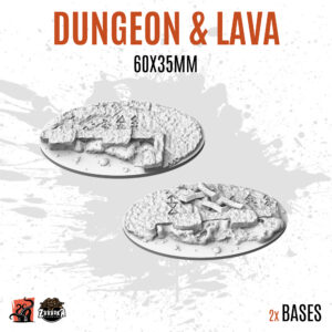 Dungeon & Lava - 60x35mm oval base (2uds)