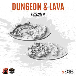 Dungeon & Lava - 75x42mm oval base (2uds)