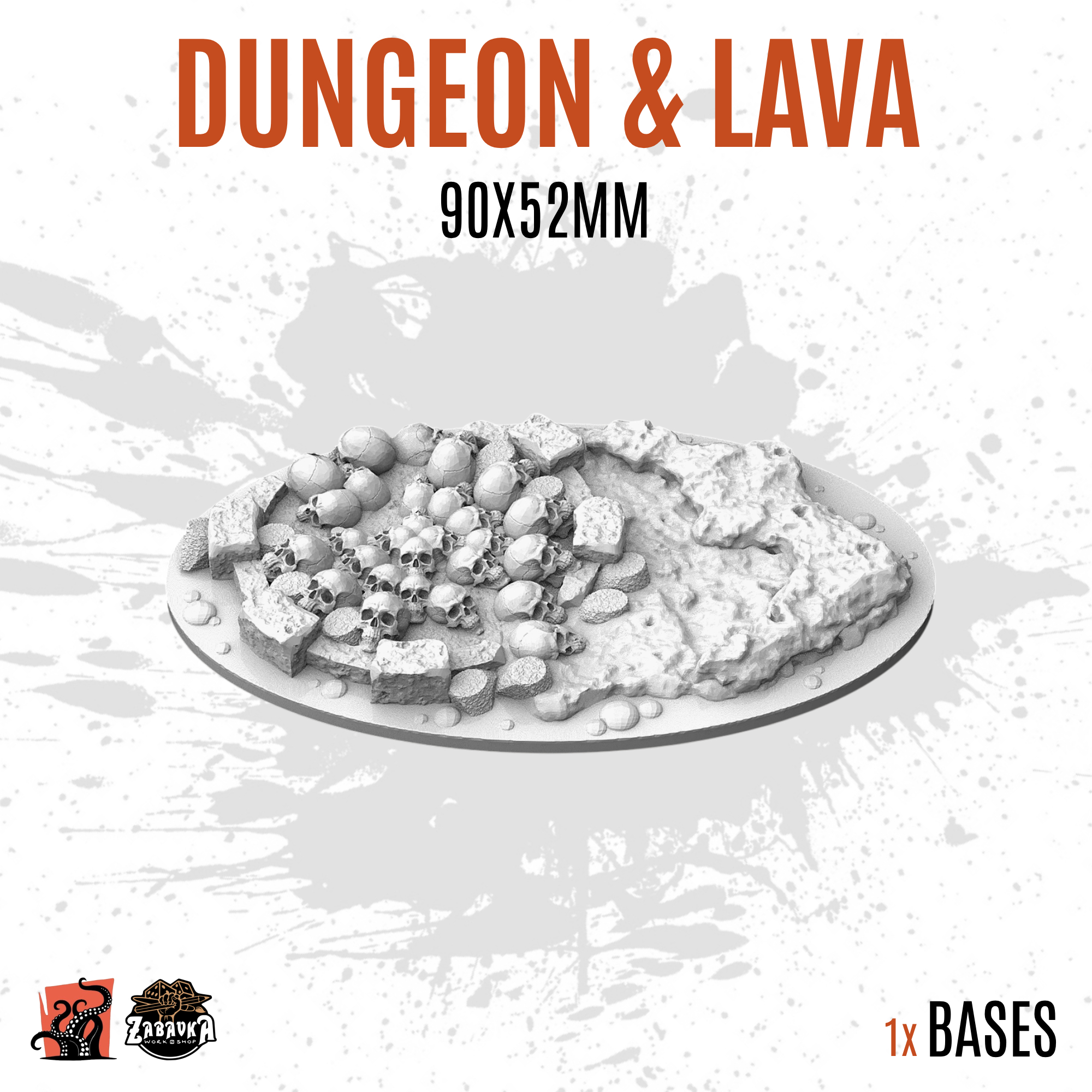 Dungeon & Lava - 90x52mm oval base (1ud)