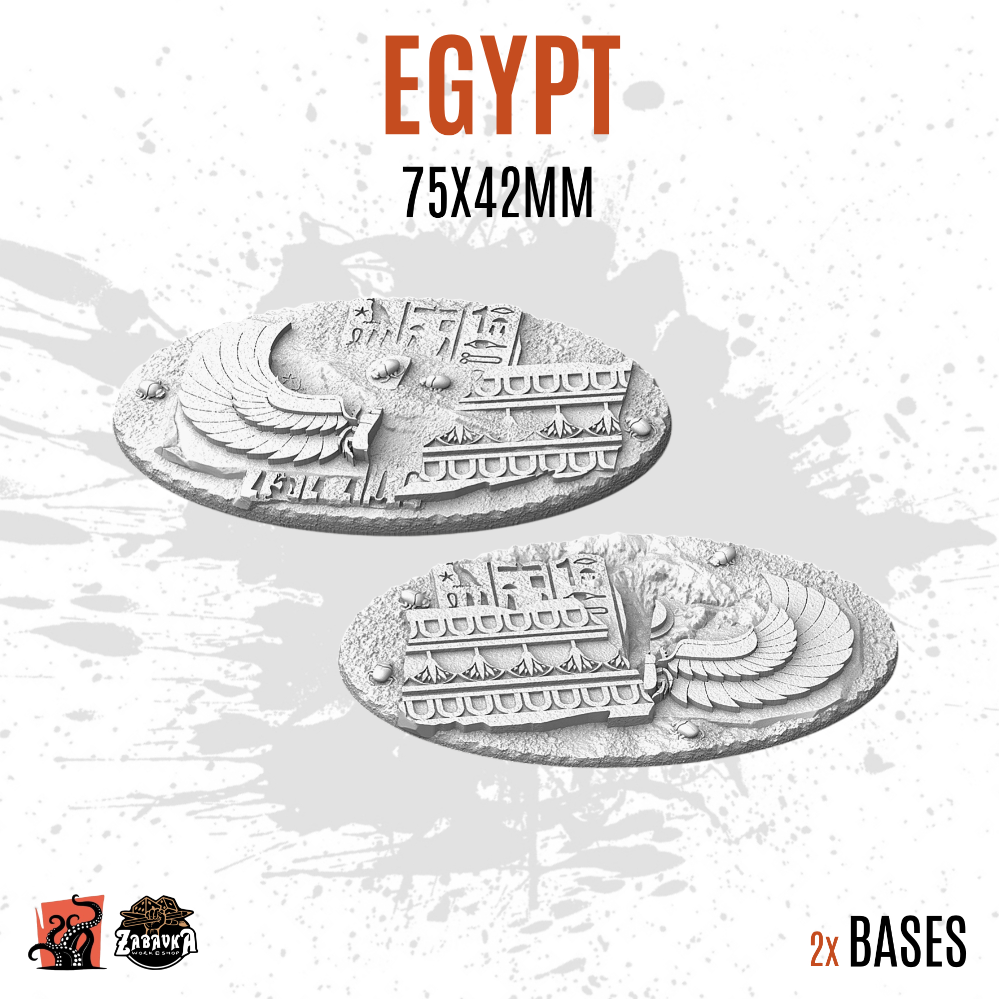Egypt - 75x42mm oval base (2uds)