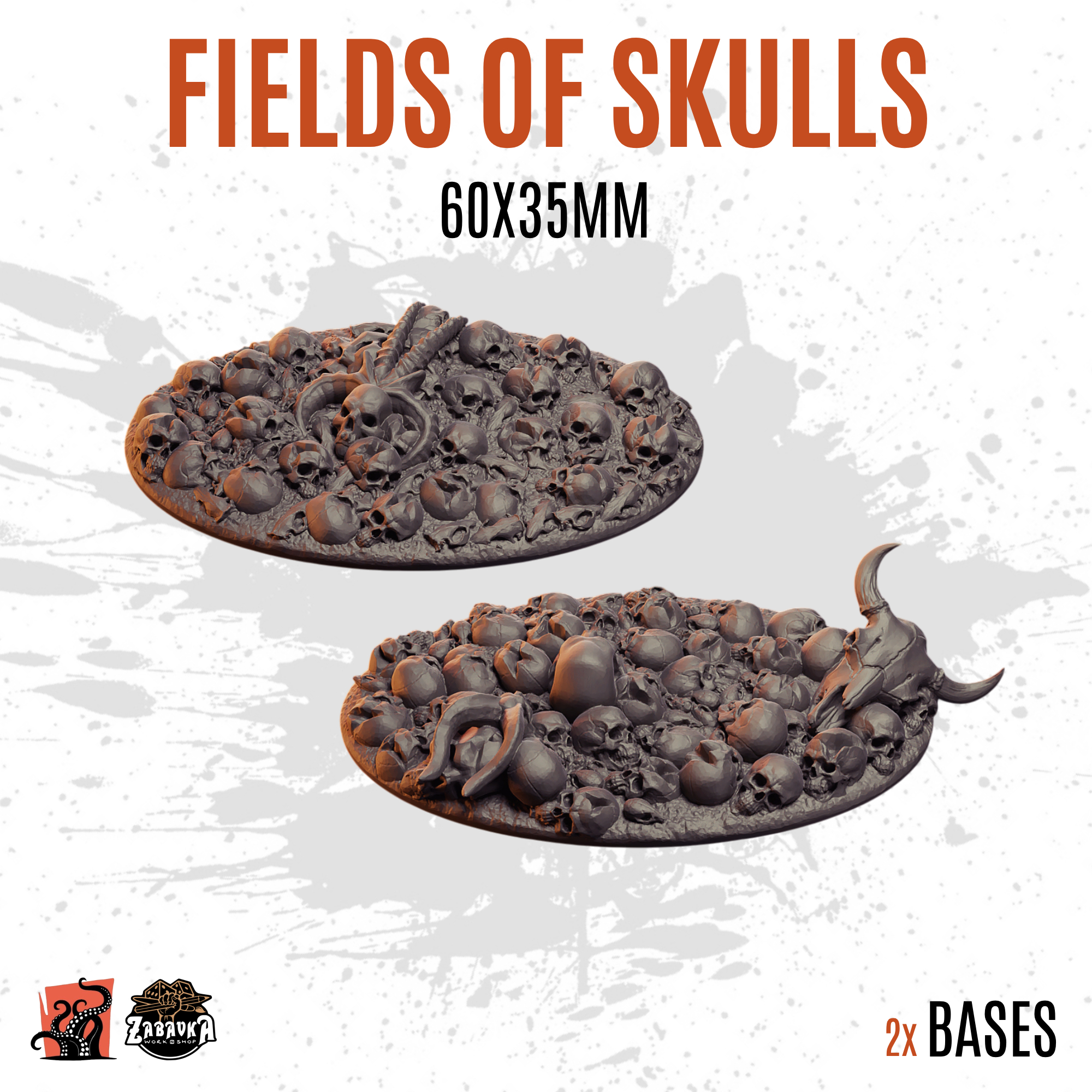 Fields of Skulls - 60x35mm oval base (2uds)