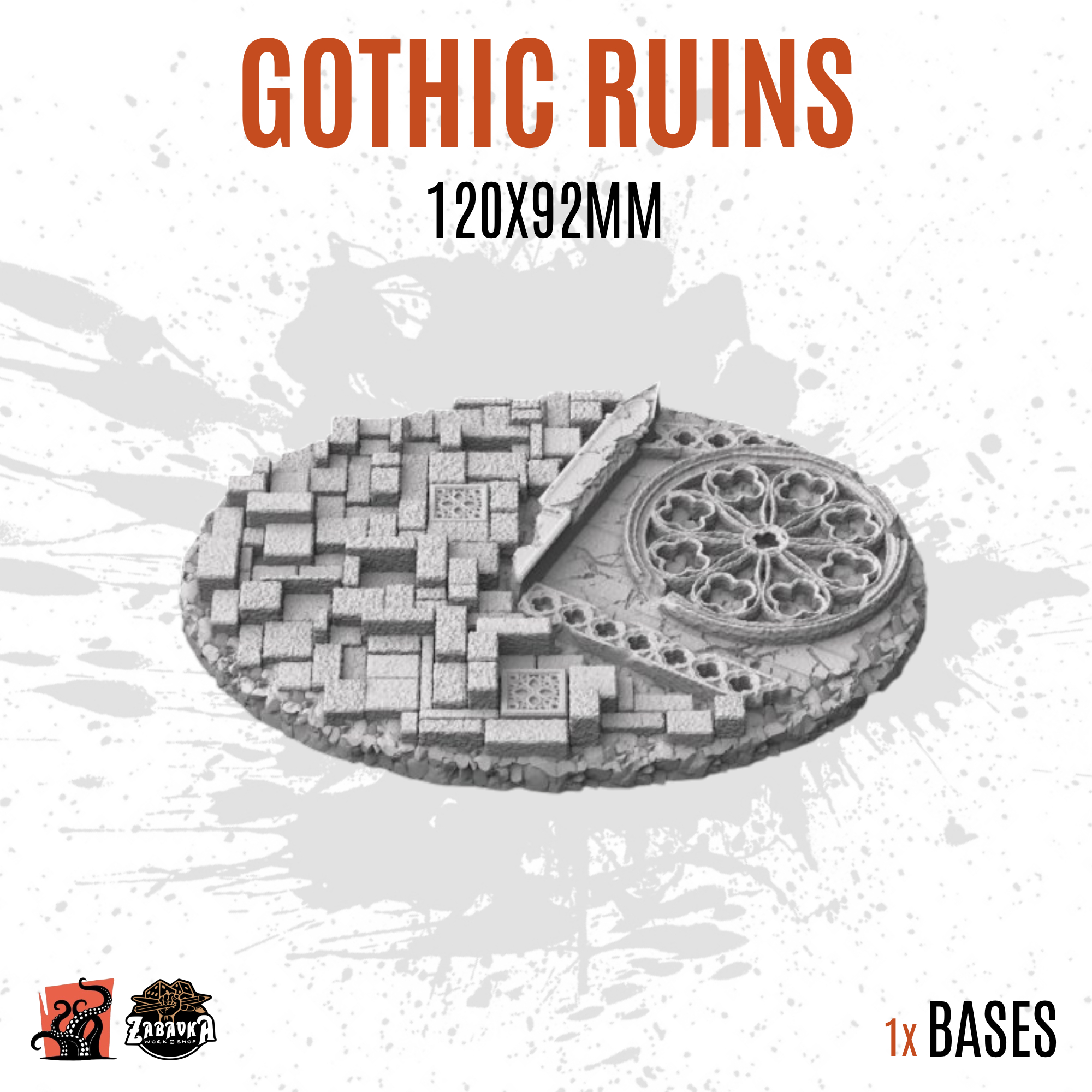 Gothic Ruins - 120x92mm oval base (1ud)