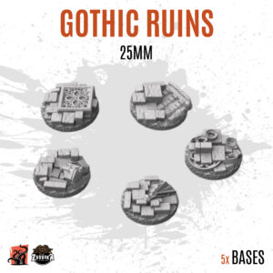 Gothic Ruins - 25mm base (5uds)