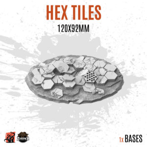 Hex Tiles - 120x92mm oval base (1ud)