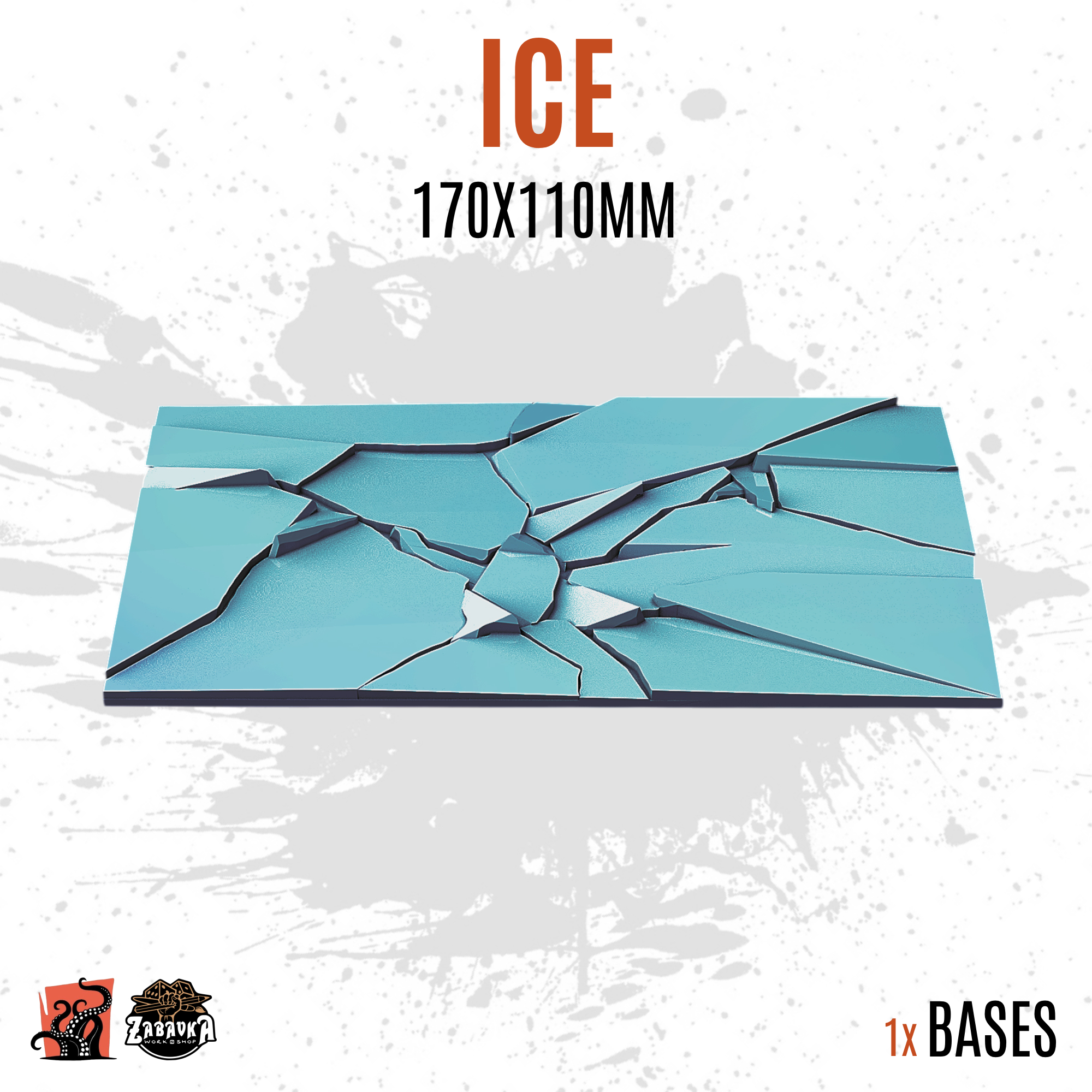 Ice - 170x110mm square base (1ud)