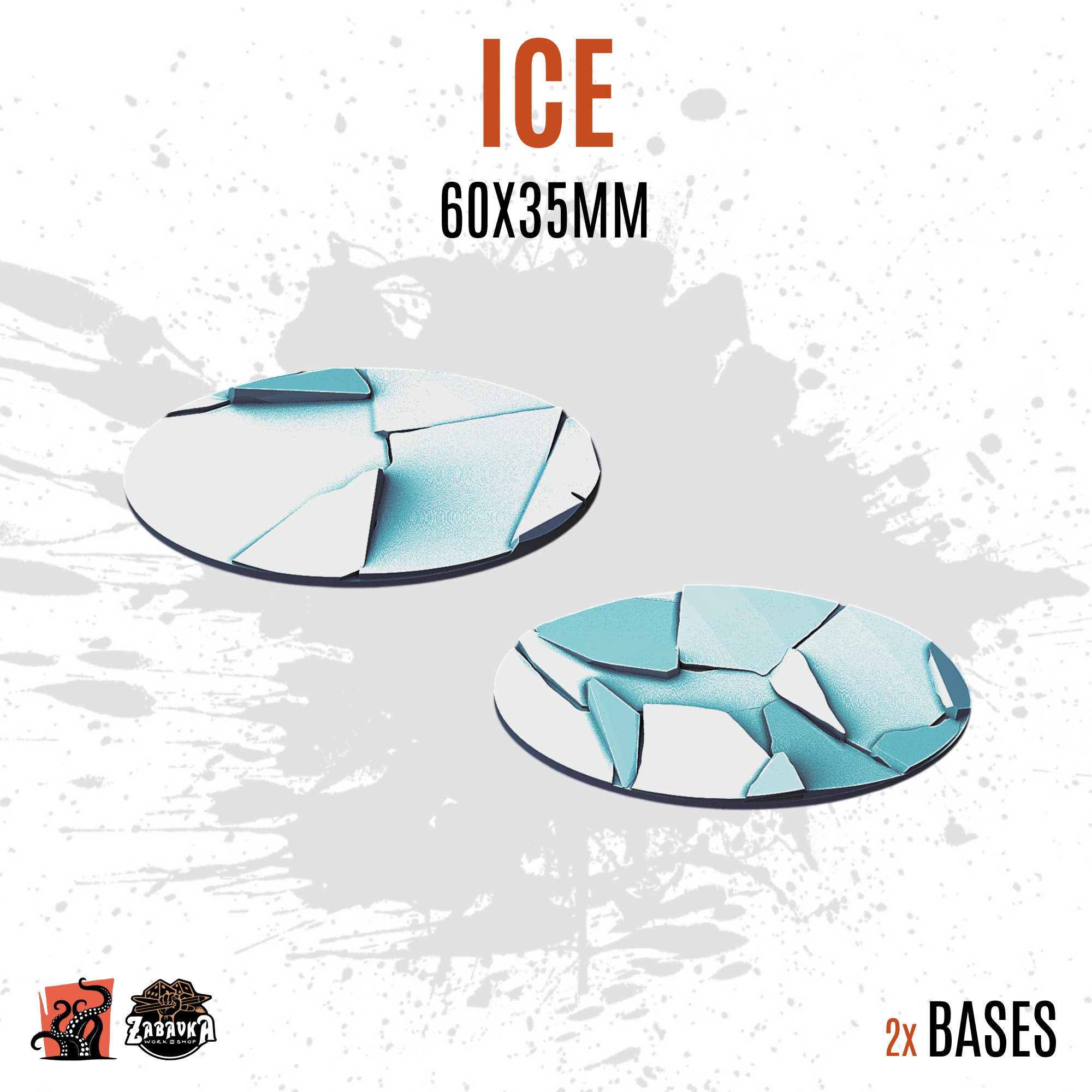 Ice - 60x35mm oval base (2uds)