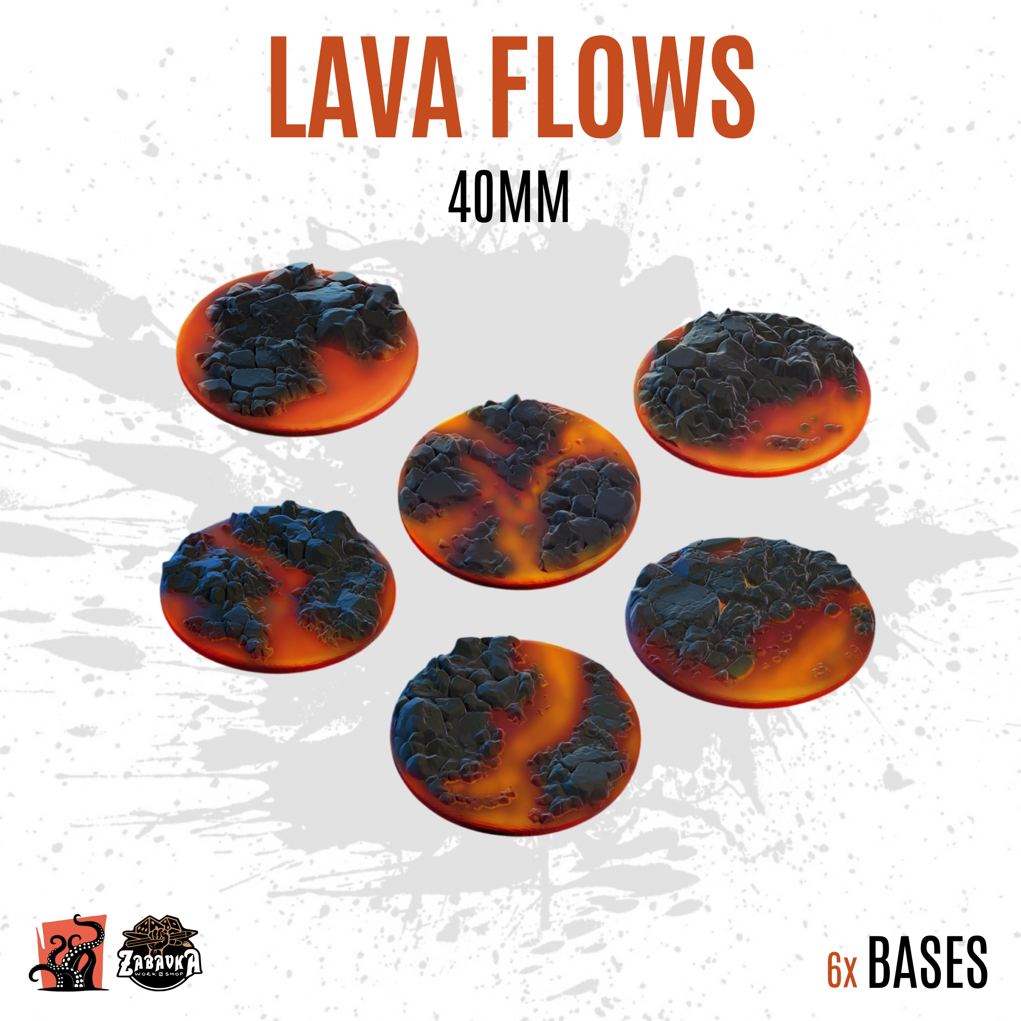 Lava Flows - 40mm base (6uds)