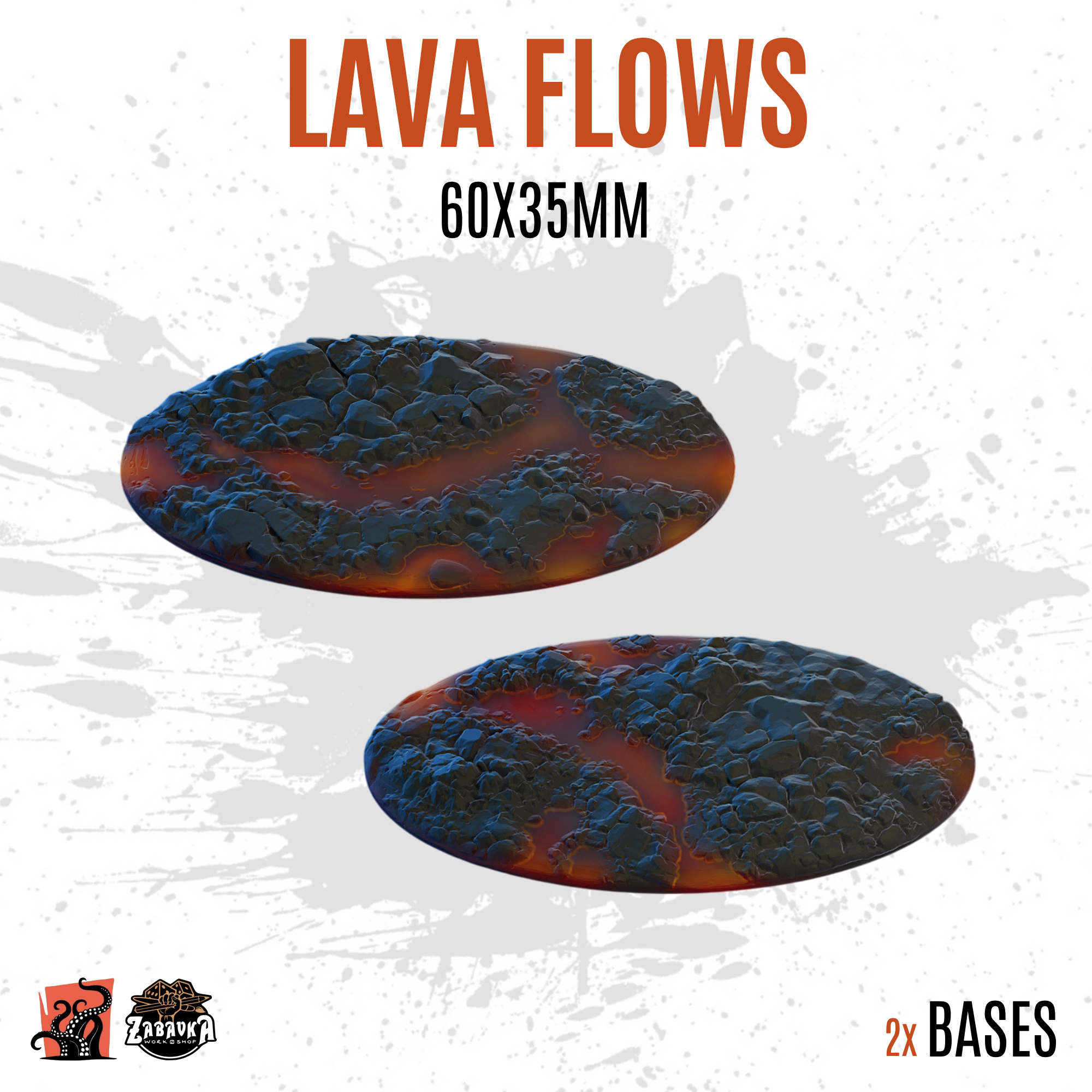 Lava Flows - 60x35mm oval base (2uds)