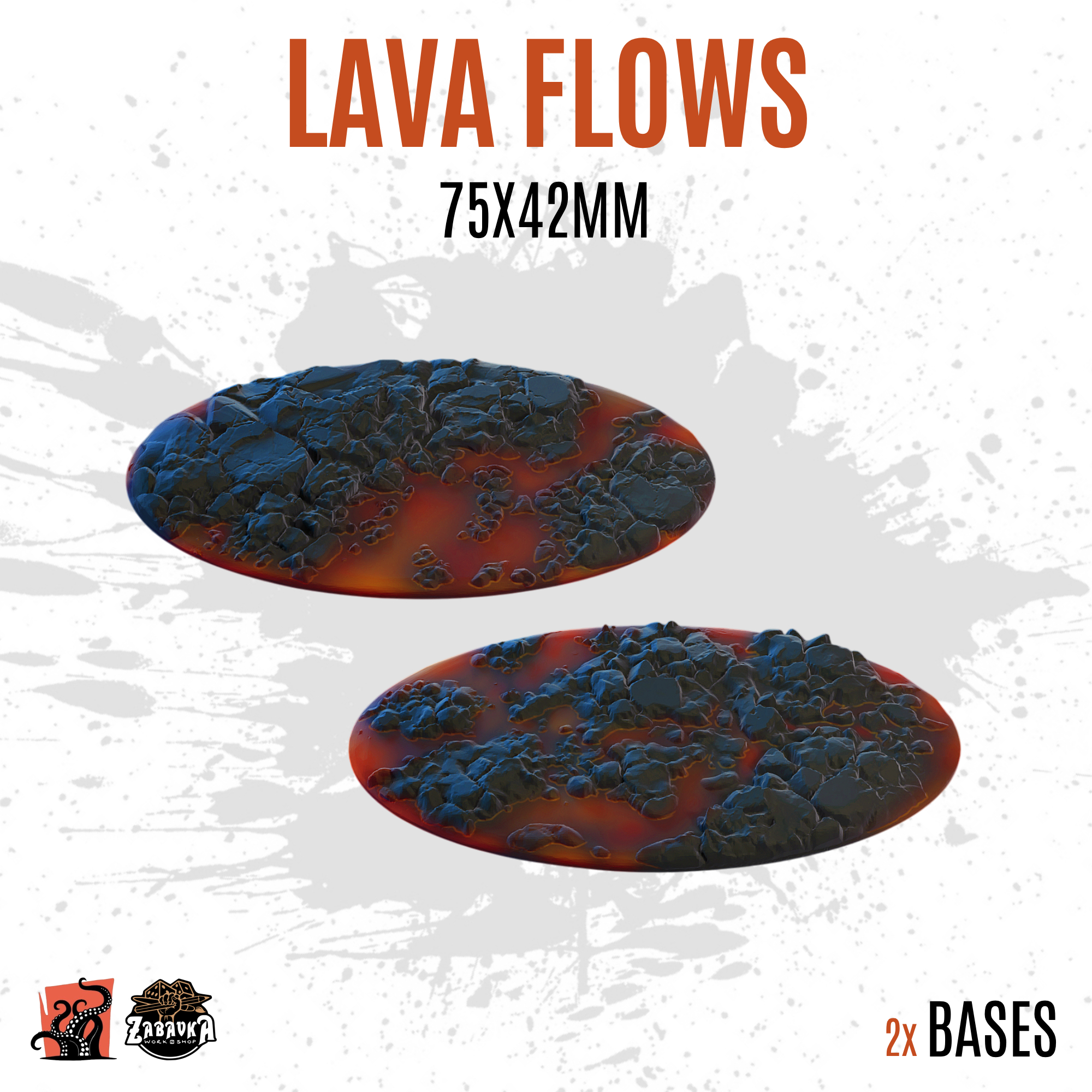 Lava Flows - 75x42mm oval base (2uds)