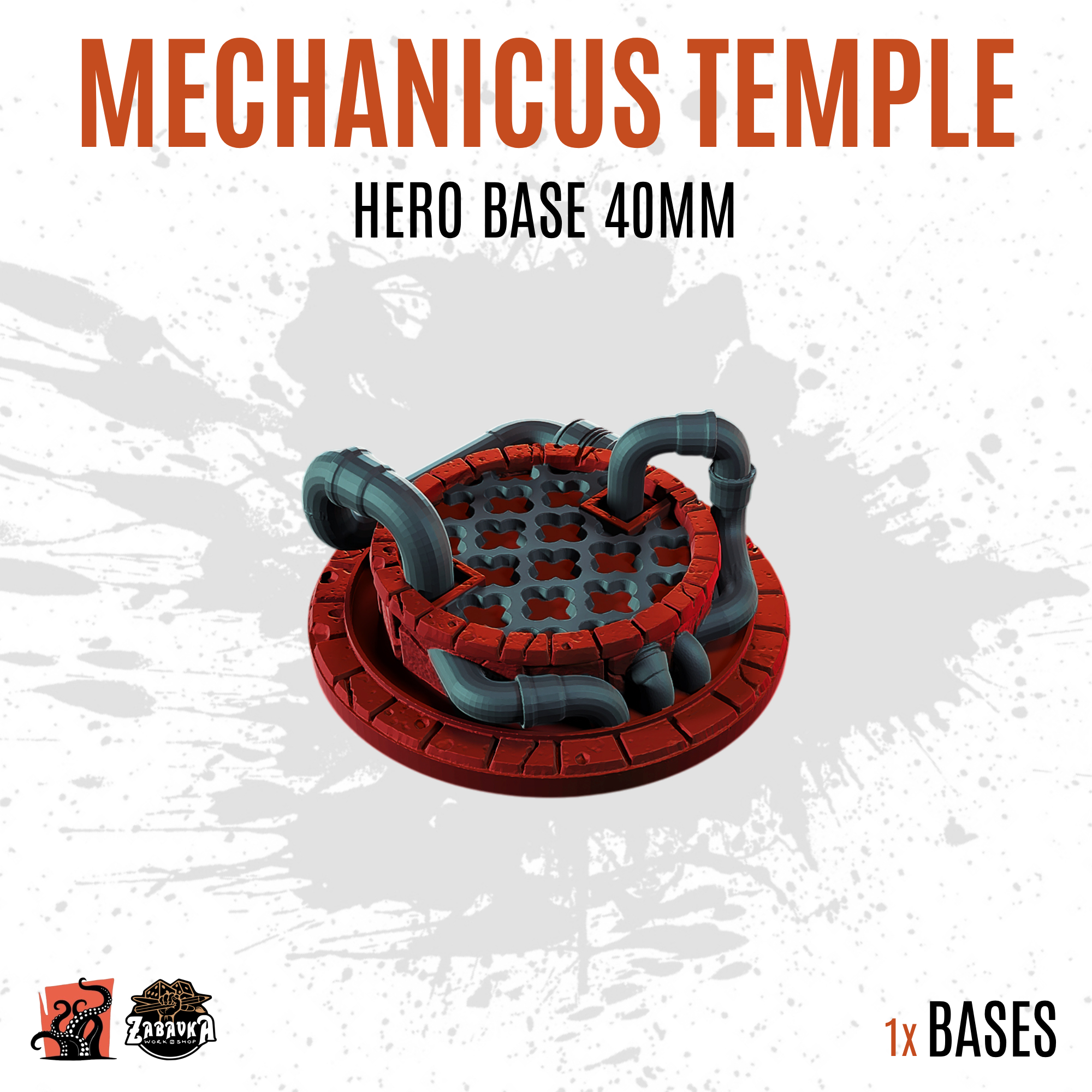 Mechanicus Temple - 40mm hero base (1ud)