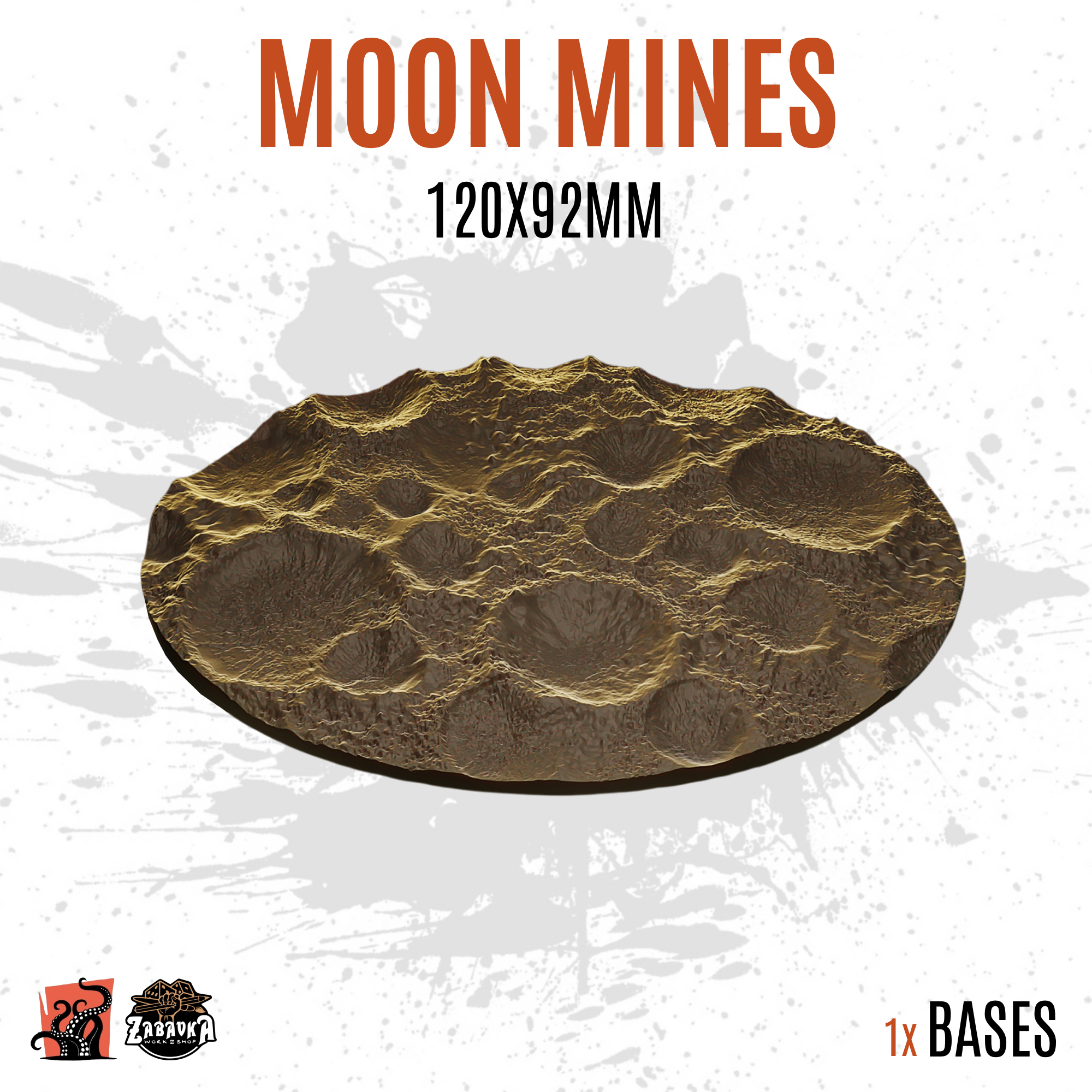 Moon Mines - 120x92mm oval base (1ud)