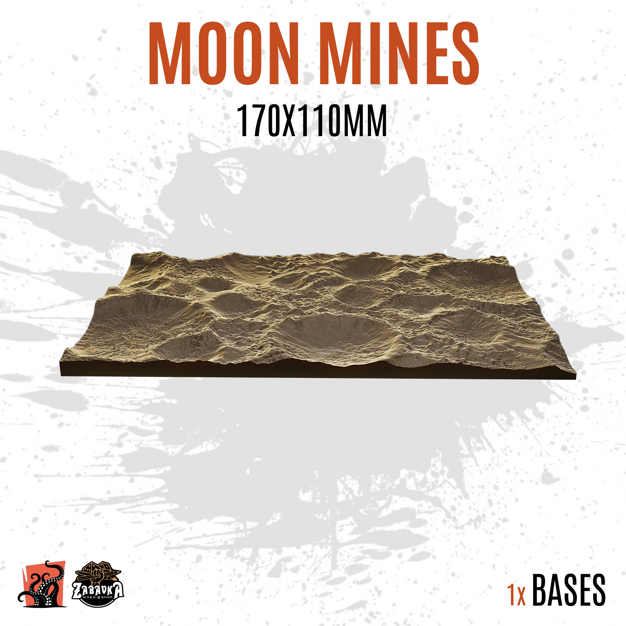 Moon Mines - 170x110mm square base (1ud)