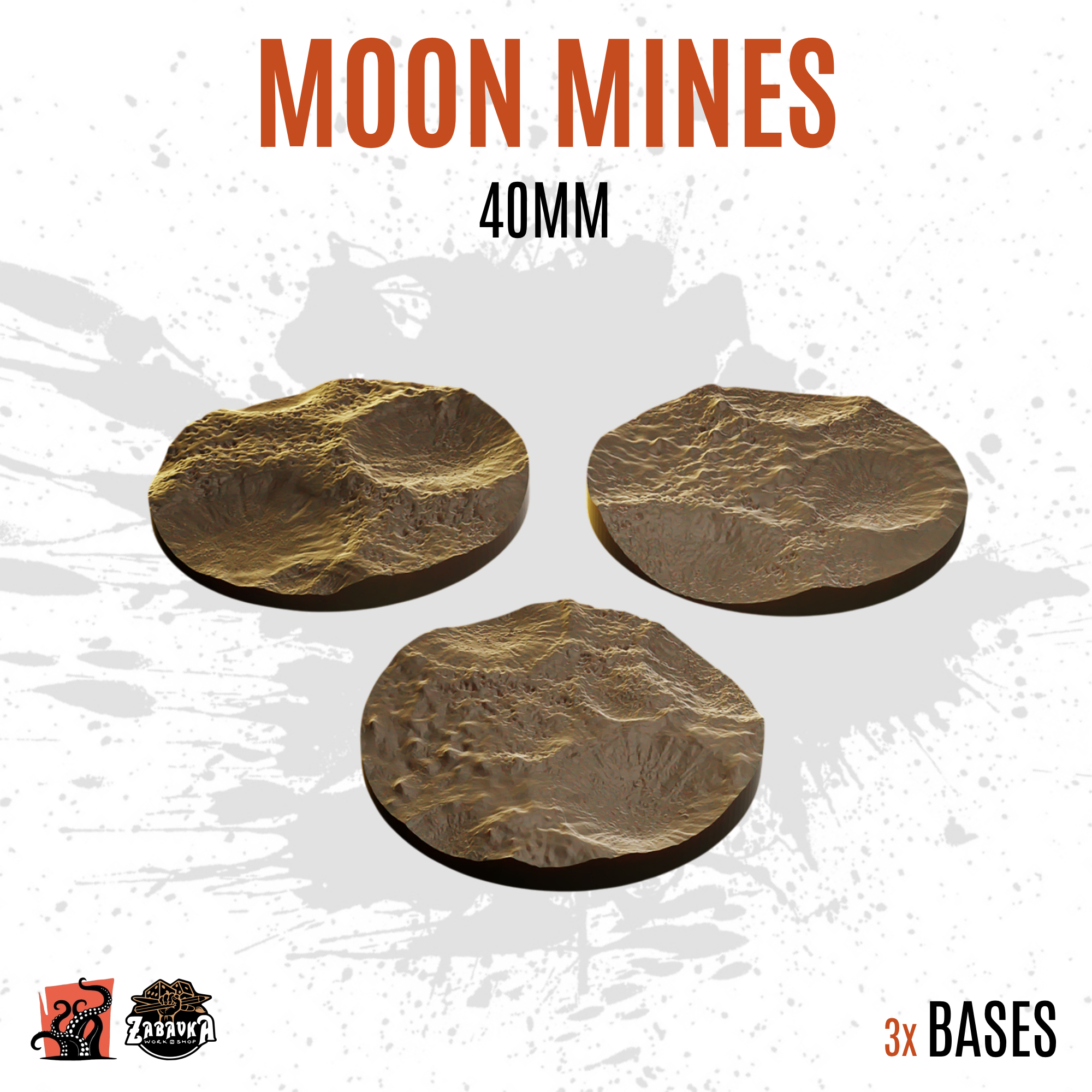 Moon Mines - 40mm base (3uds)