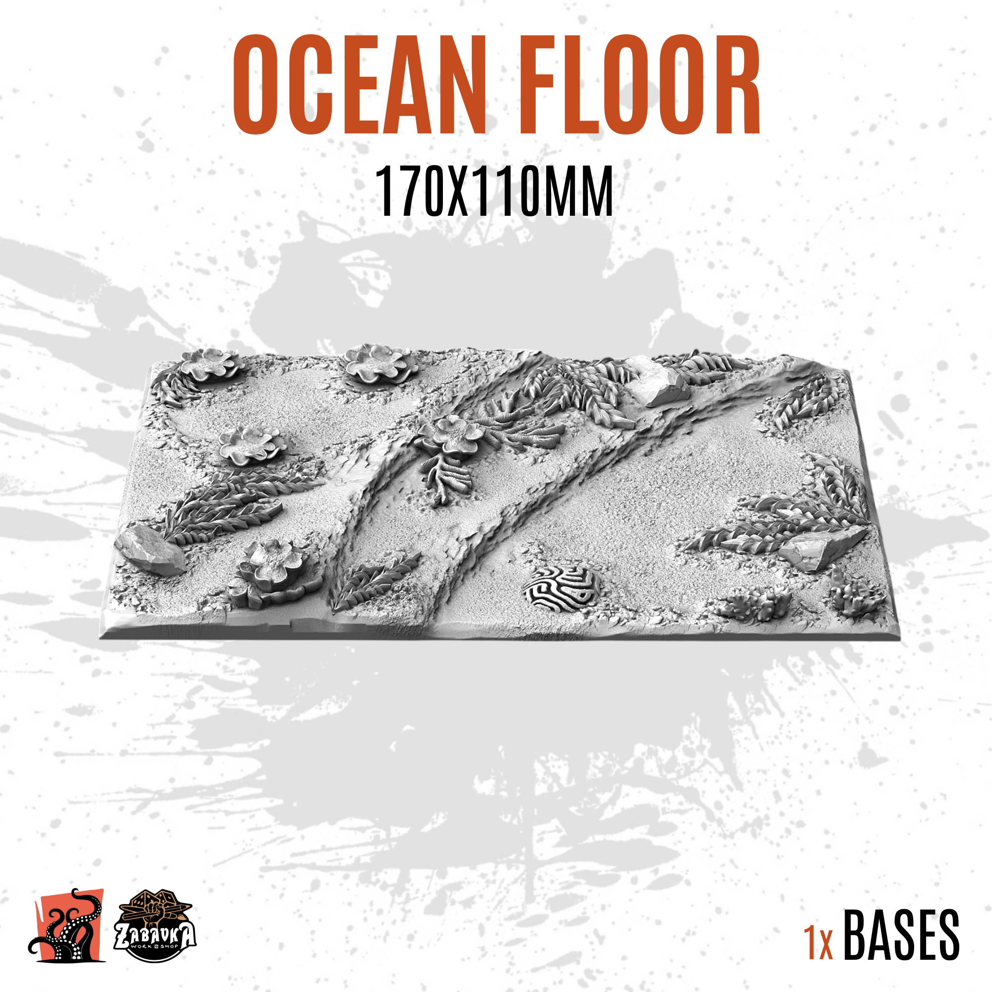 Ocean Floor - 170x110mm square base (1ud)