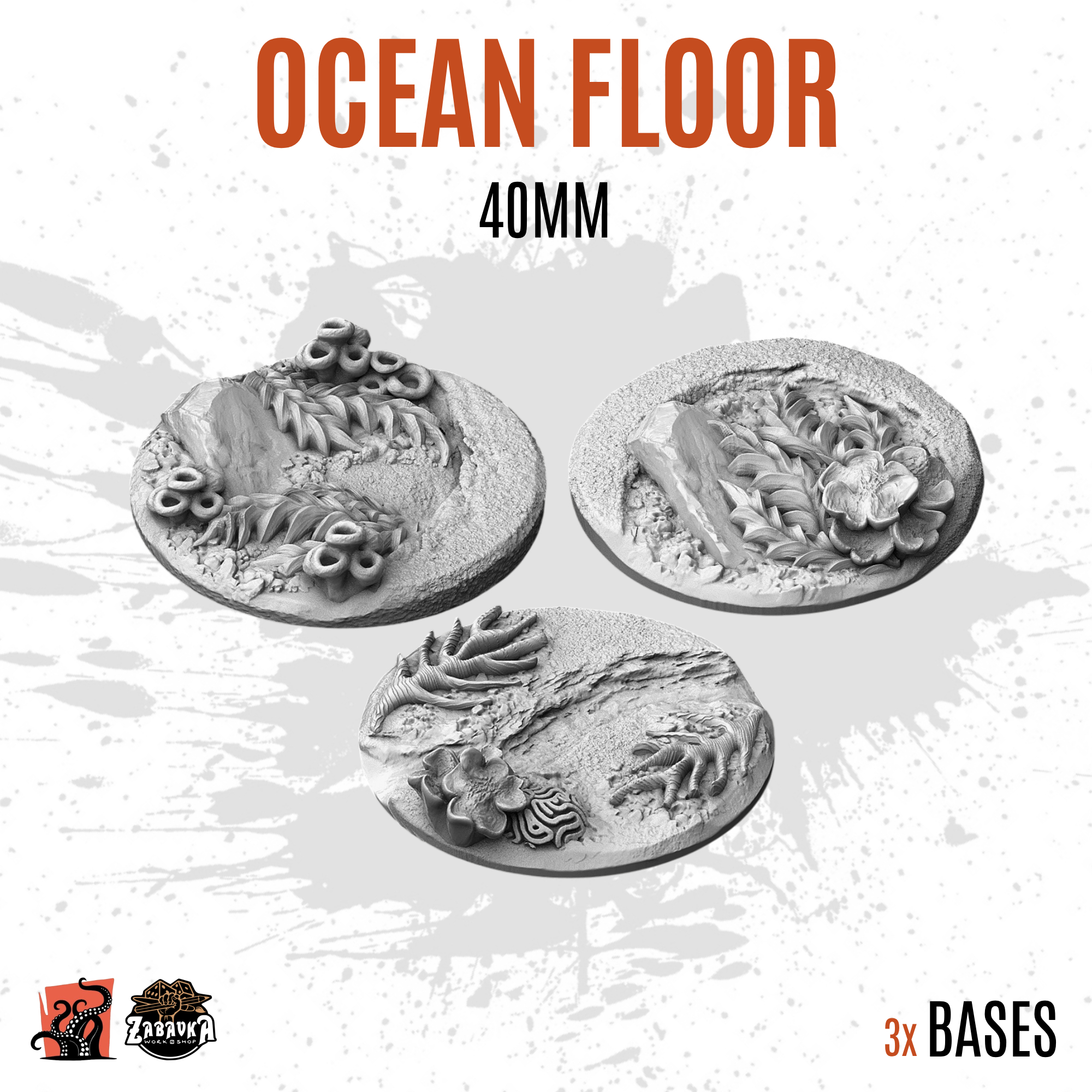 Ocean Floor - 40mm base (3uds)