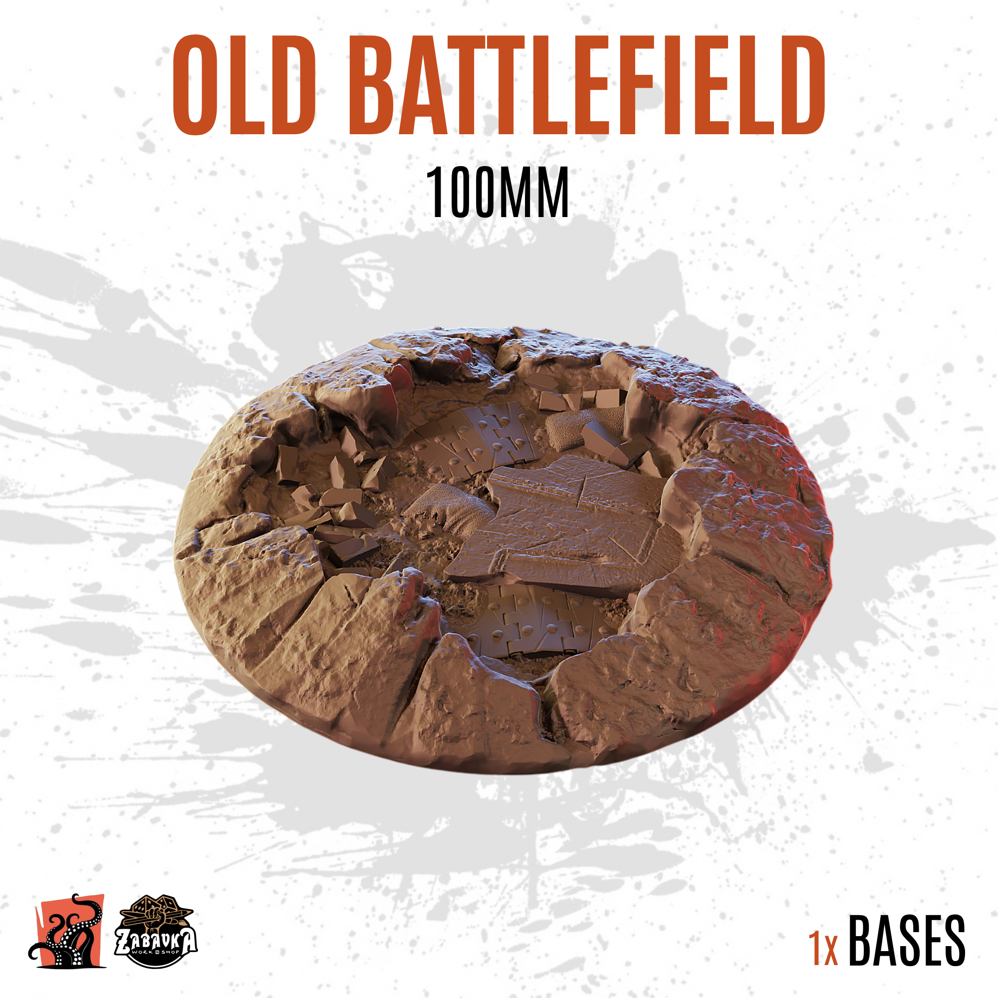 Old Battlefield - 100mm base (1ud)