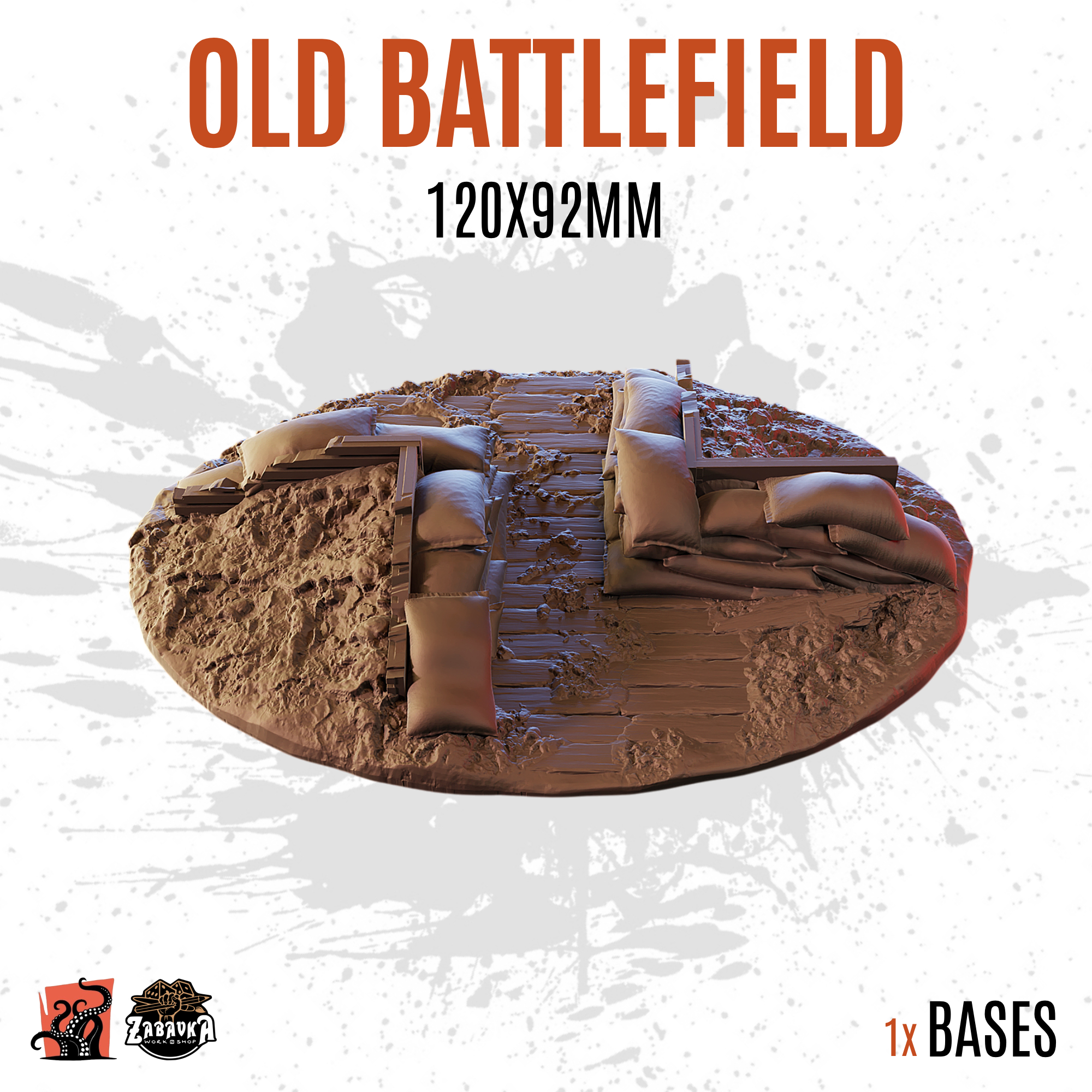 Old Battlefield - 120x92mm oval base (1ud)