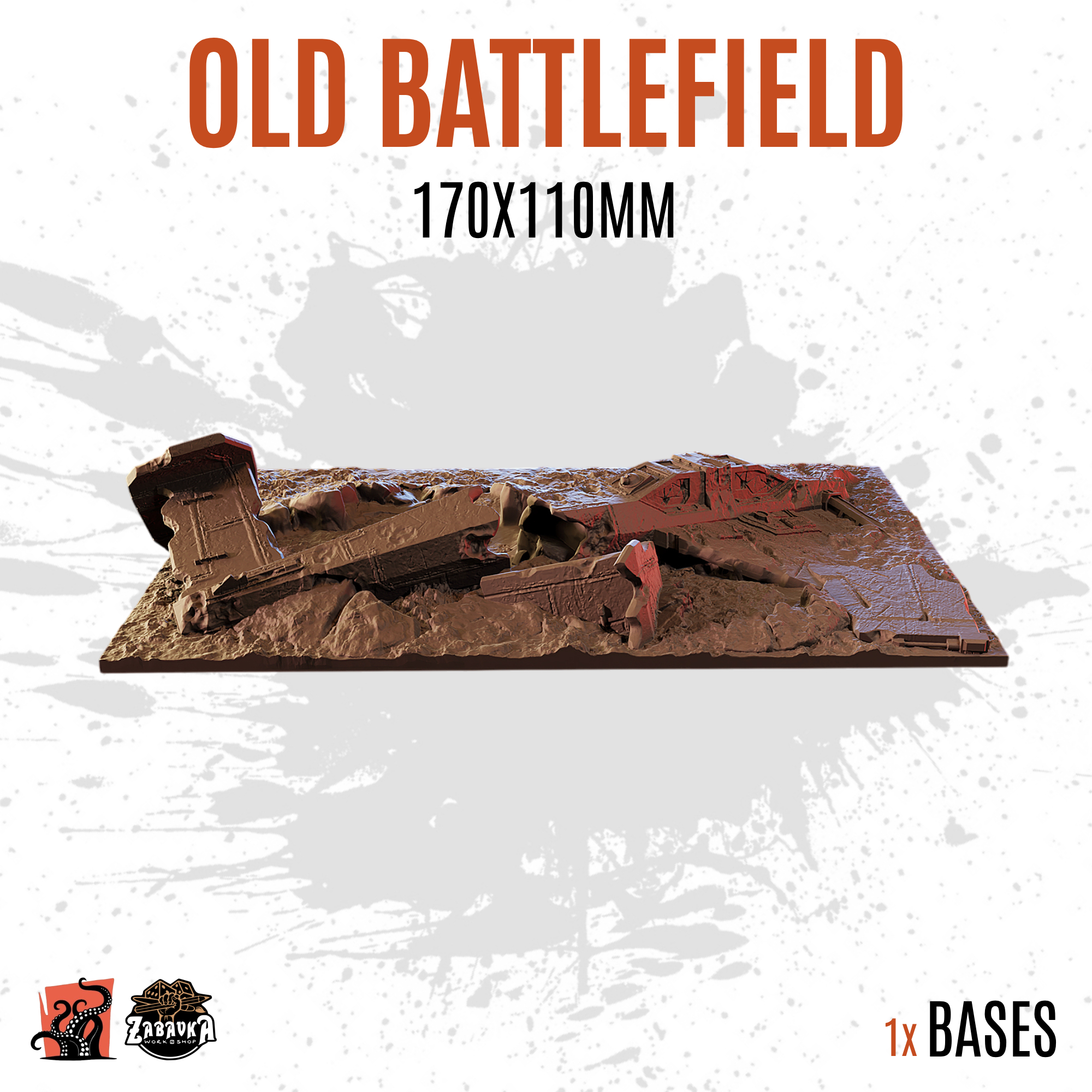 Old Battlefield - 170x110mm square base (1ud)