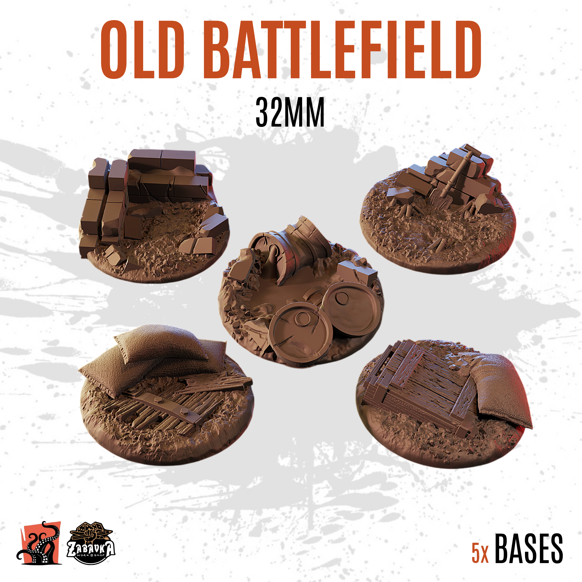 Old Battlefield - 32mm base (5uds) V1