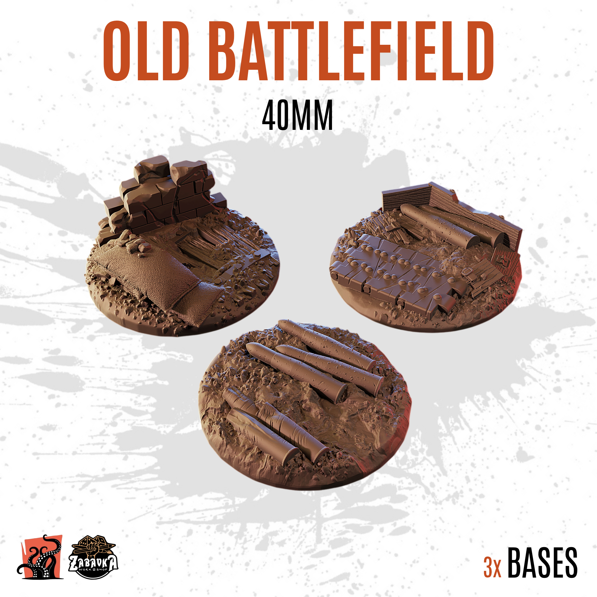 Old Battlefield - 40mm base (3uds)