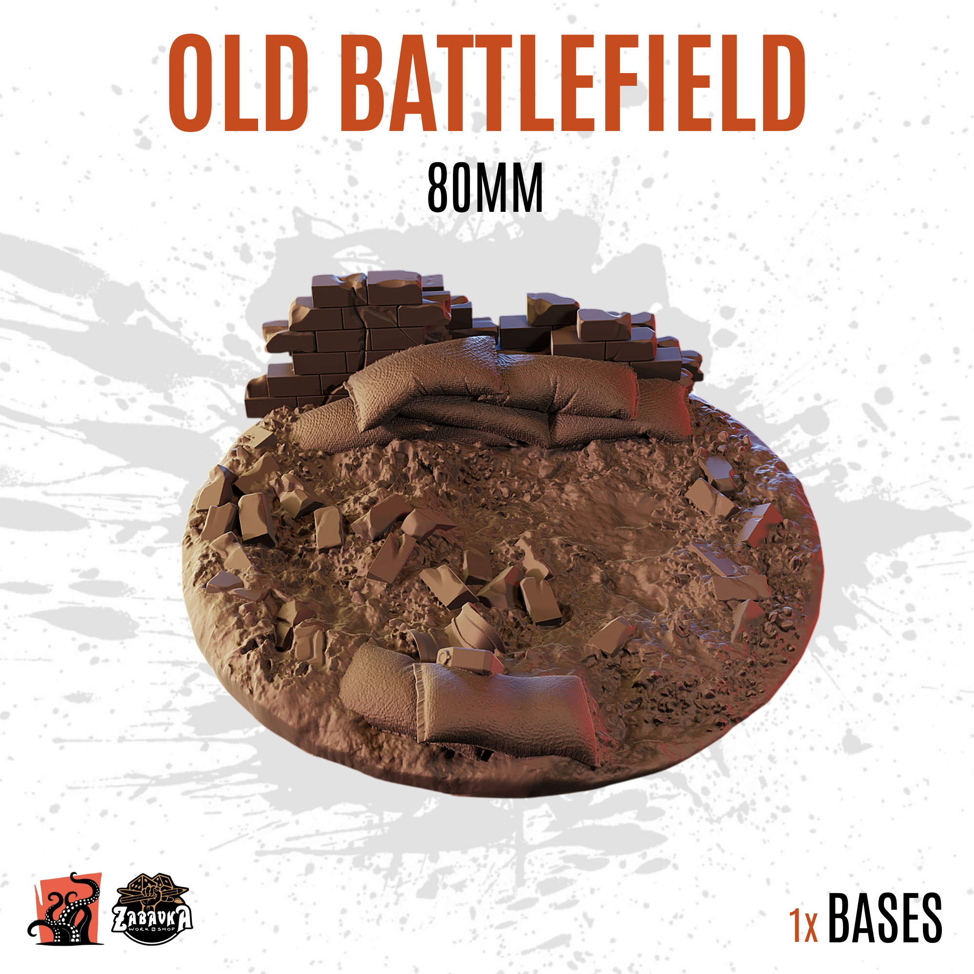 Old Battlefield - 80mm base (1ud)