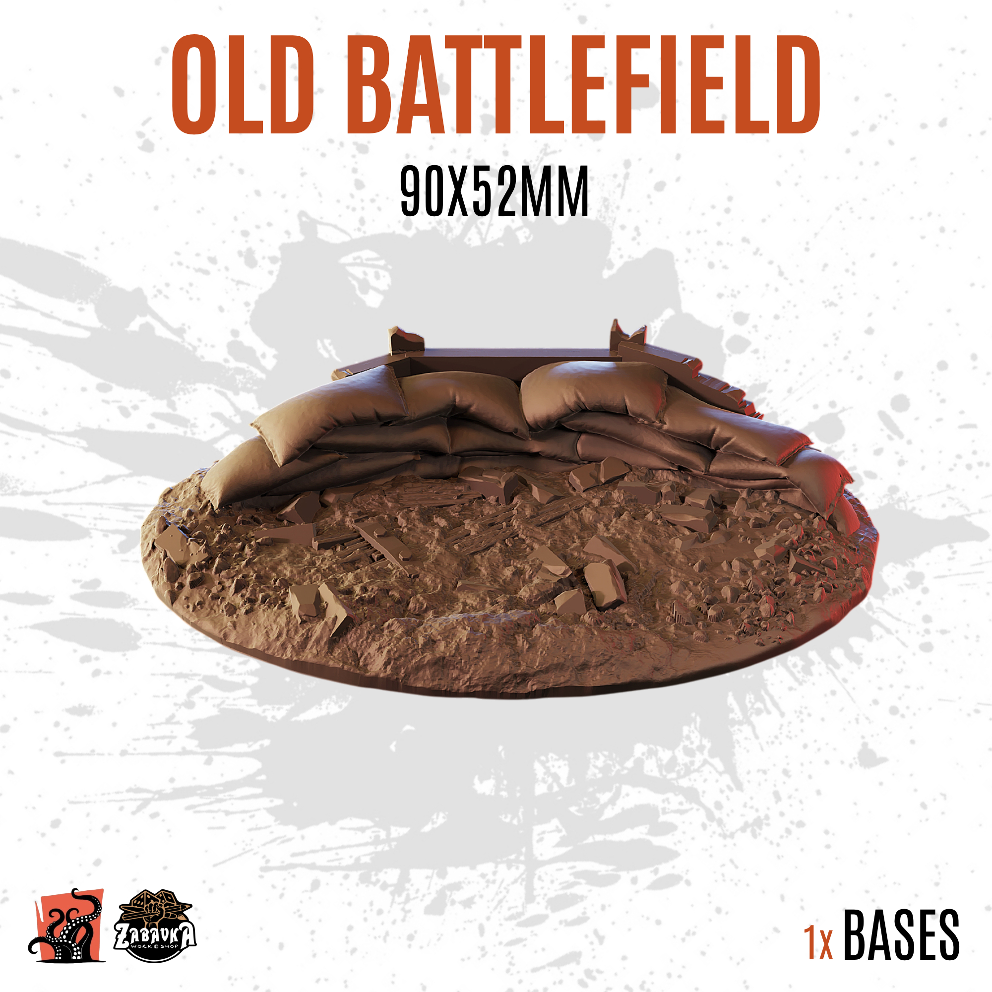 Old Battlefield - 90x52mm oval base (1ud)
