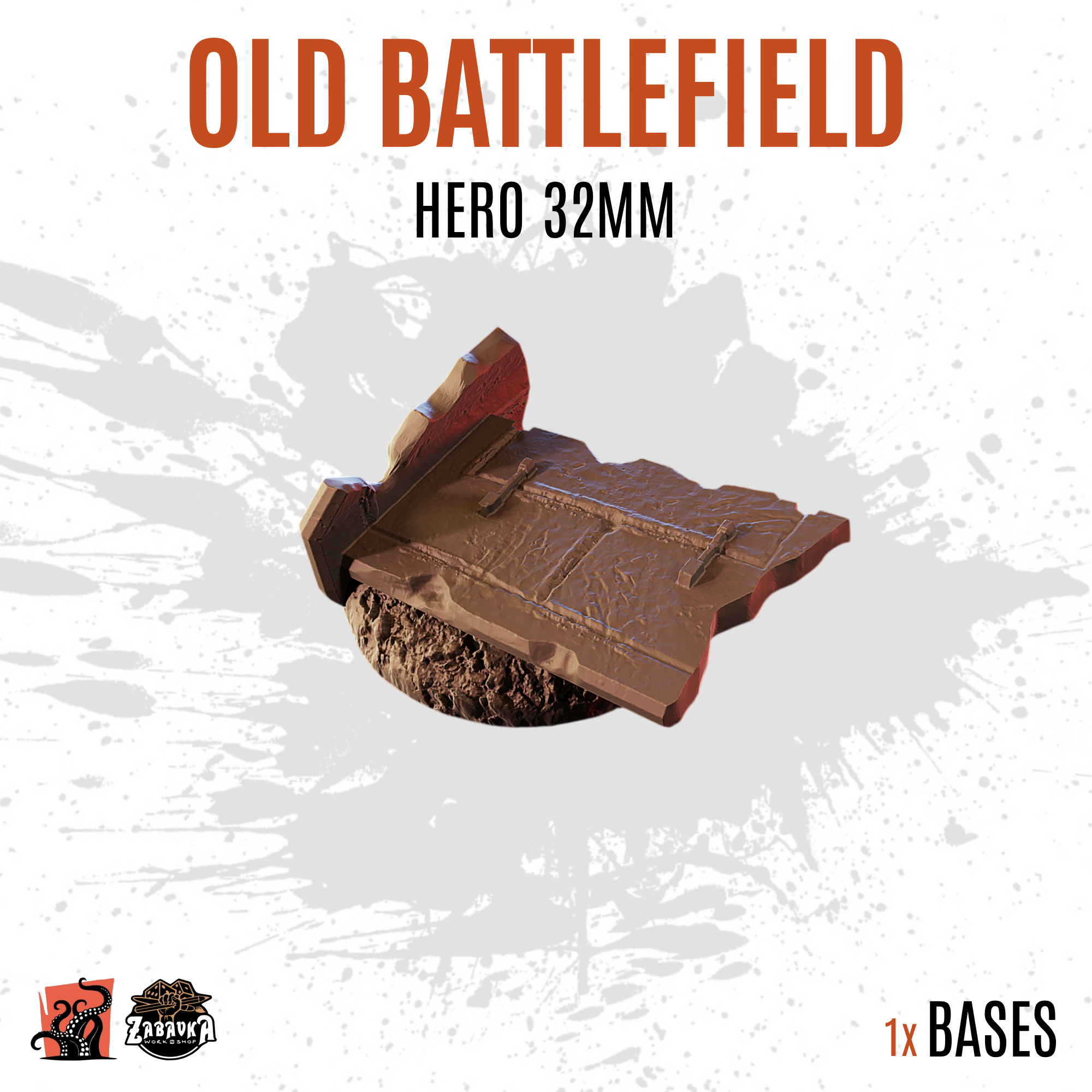 Old Battlefield - 32mm hero base (1ud)