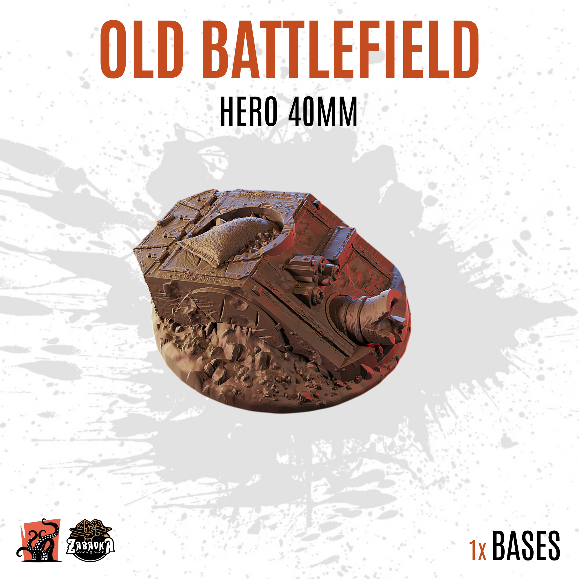 Old Battlefield - 40mm hero base (1ud)