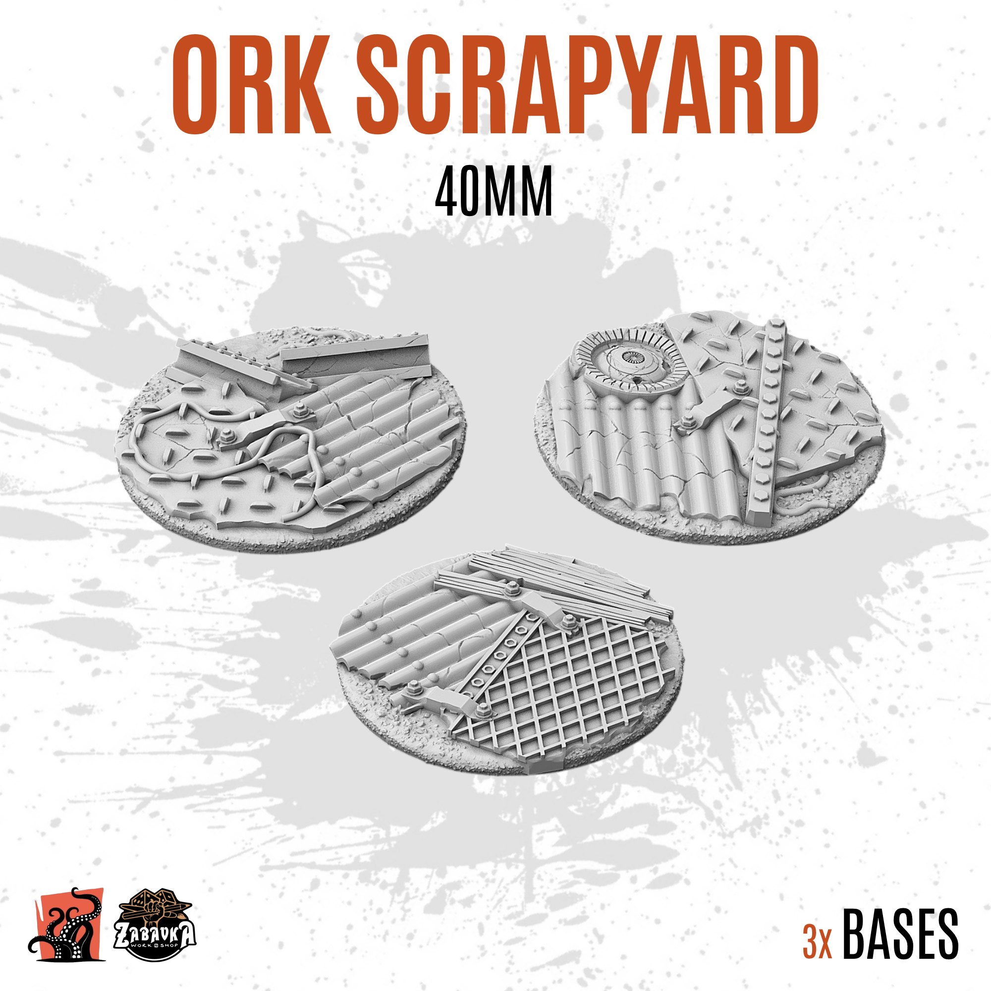Ork Scrapyard - 40mm base (3uds)