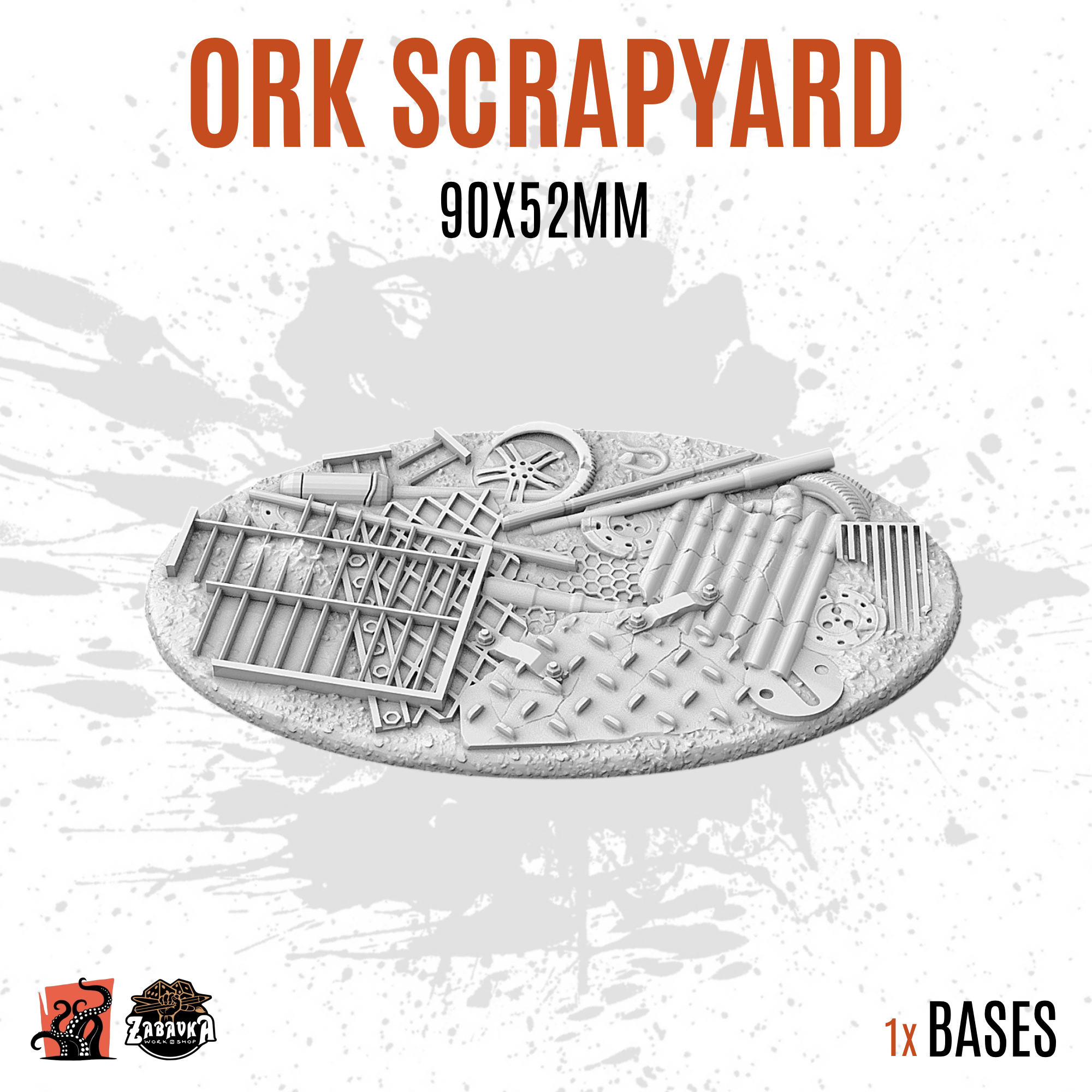 Ork Scrapyard - 90x52mm oval base (1ud)