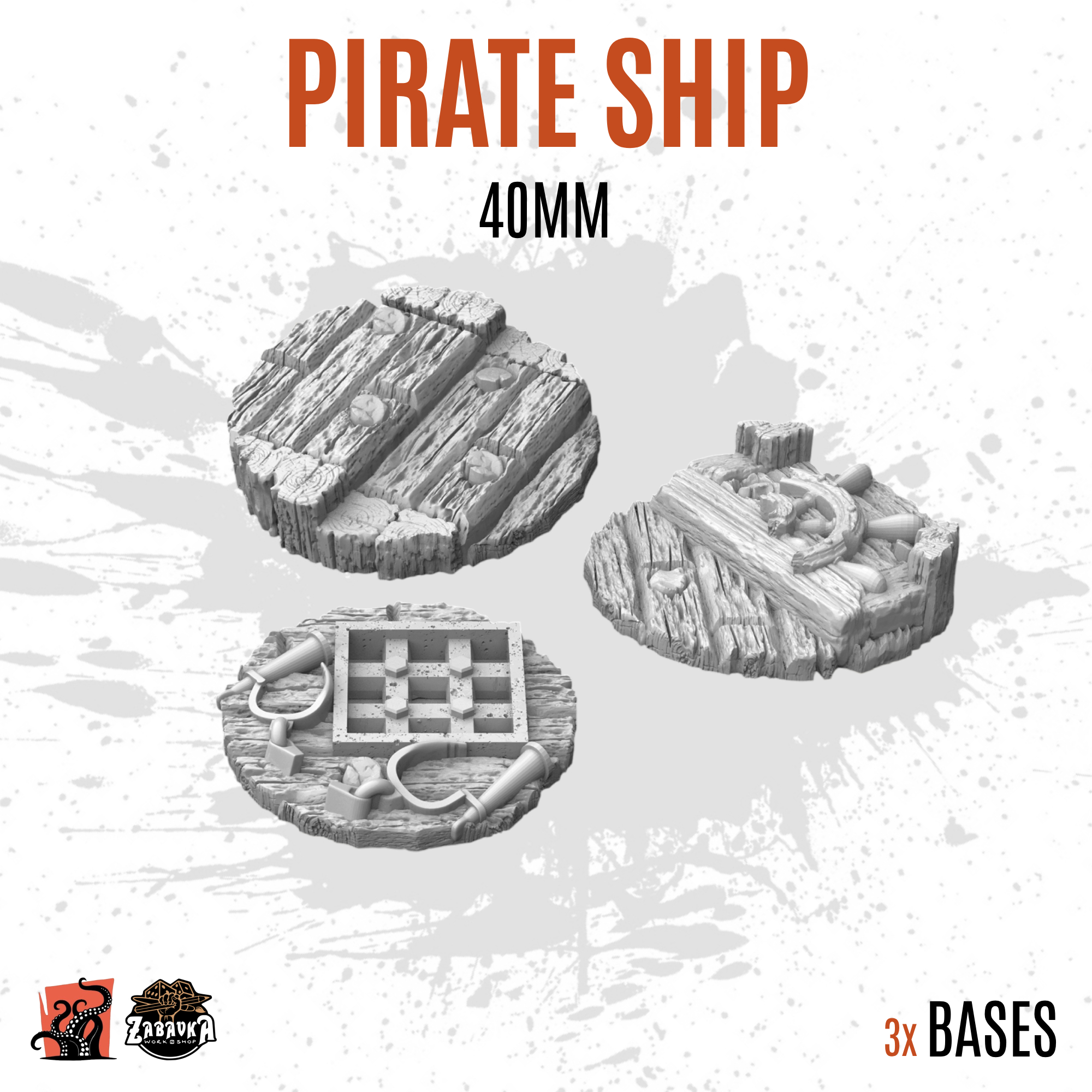 Pirate Ship - 40mm base (3uds)
